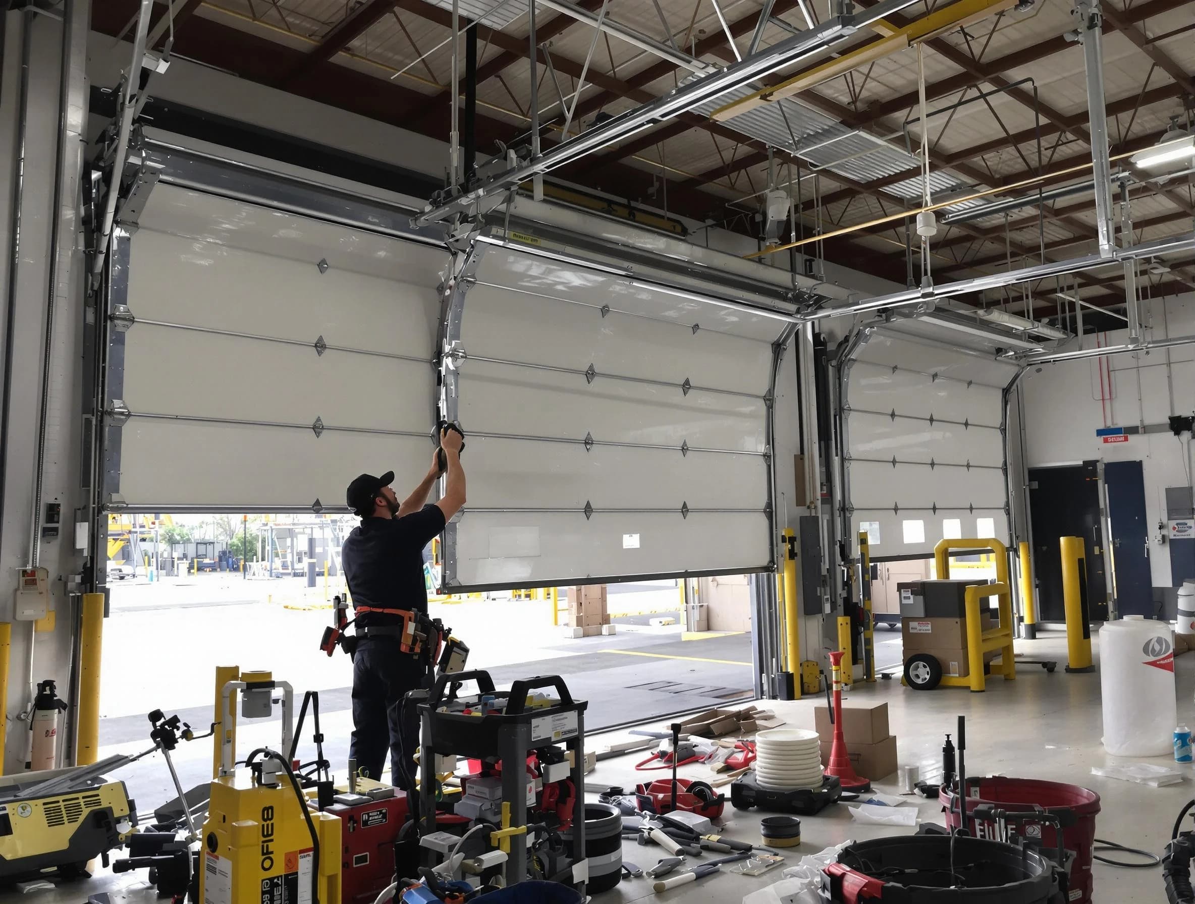 Dover Garage Door Repair technician performing commercial garage door repair in Dover