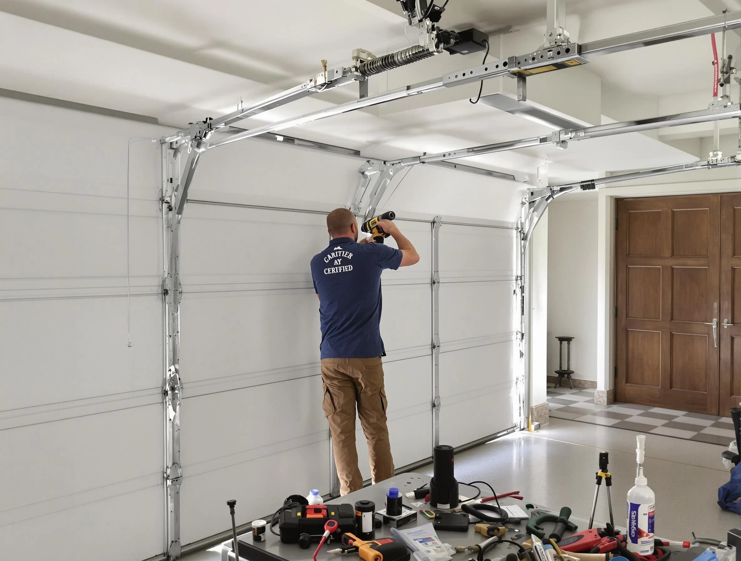 Dover Garage Door Repair certified technician performing precision garage door repair in Dover