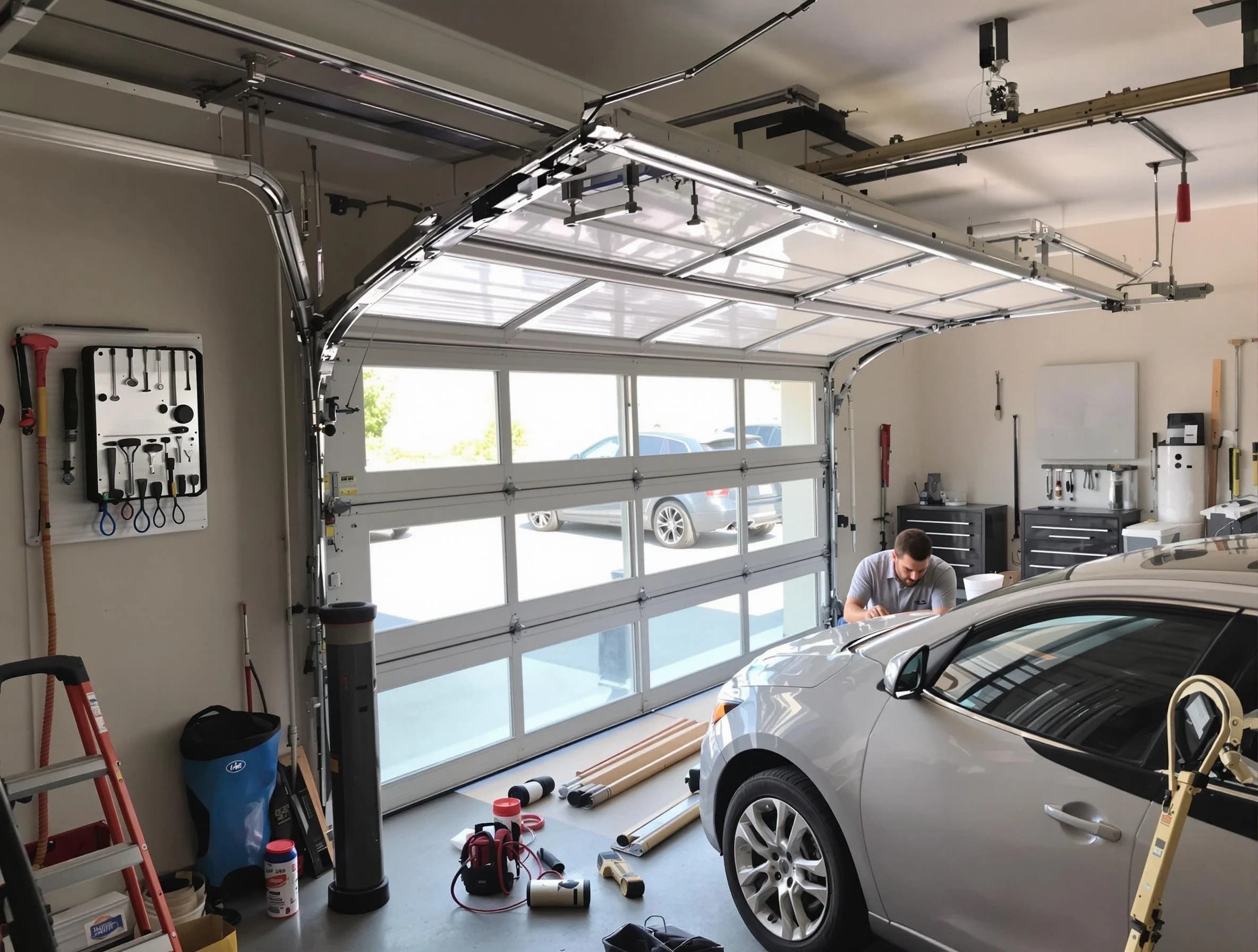 Garage door noise reduction service by Dover Garage Door Repair in Dover