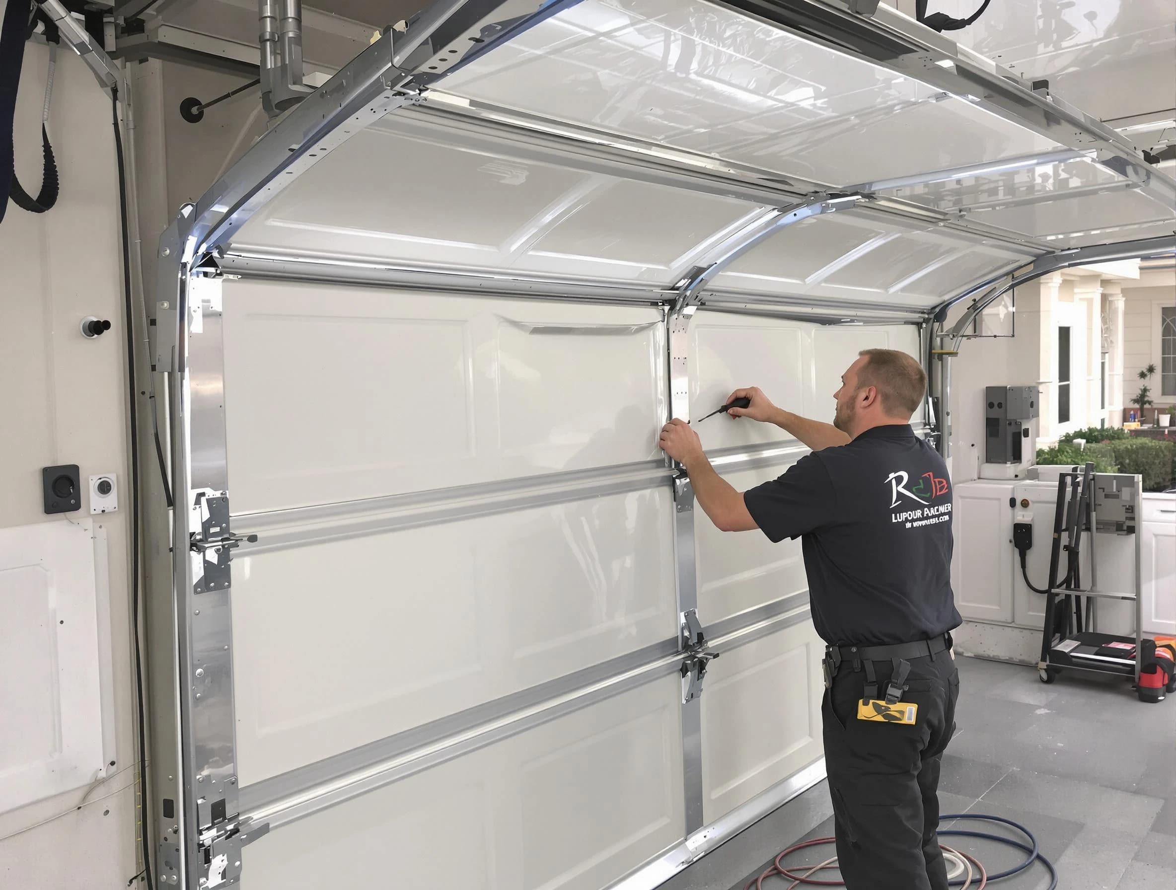 Dover Garage Door Repair professional performing panel repair in Dover