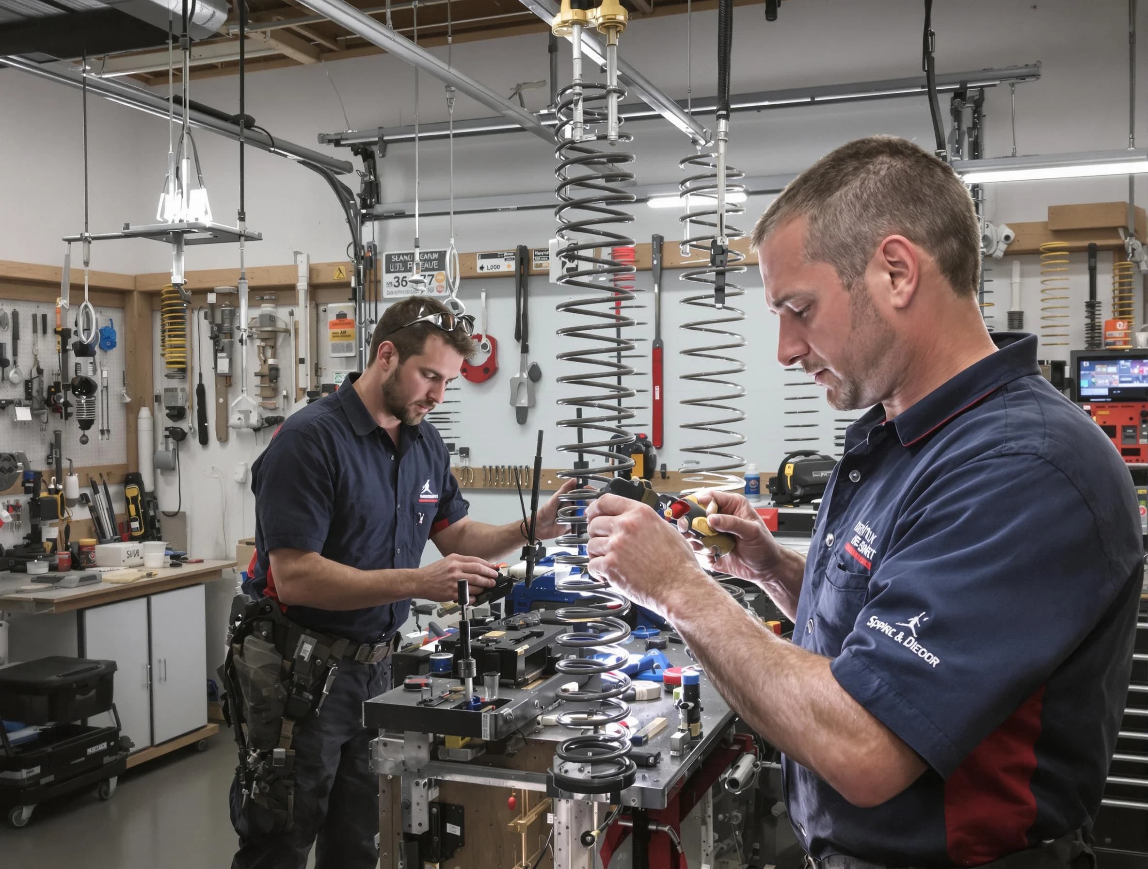 Garage door spring repair service by Dover Garage Door Repair in Dover