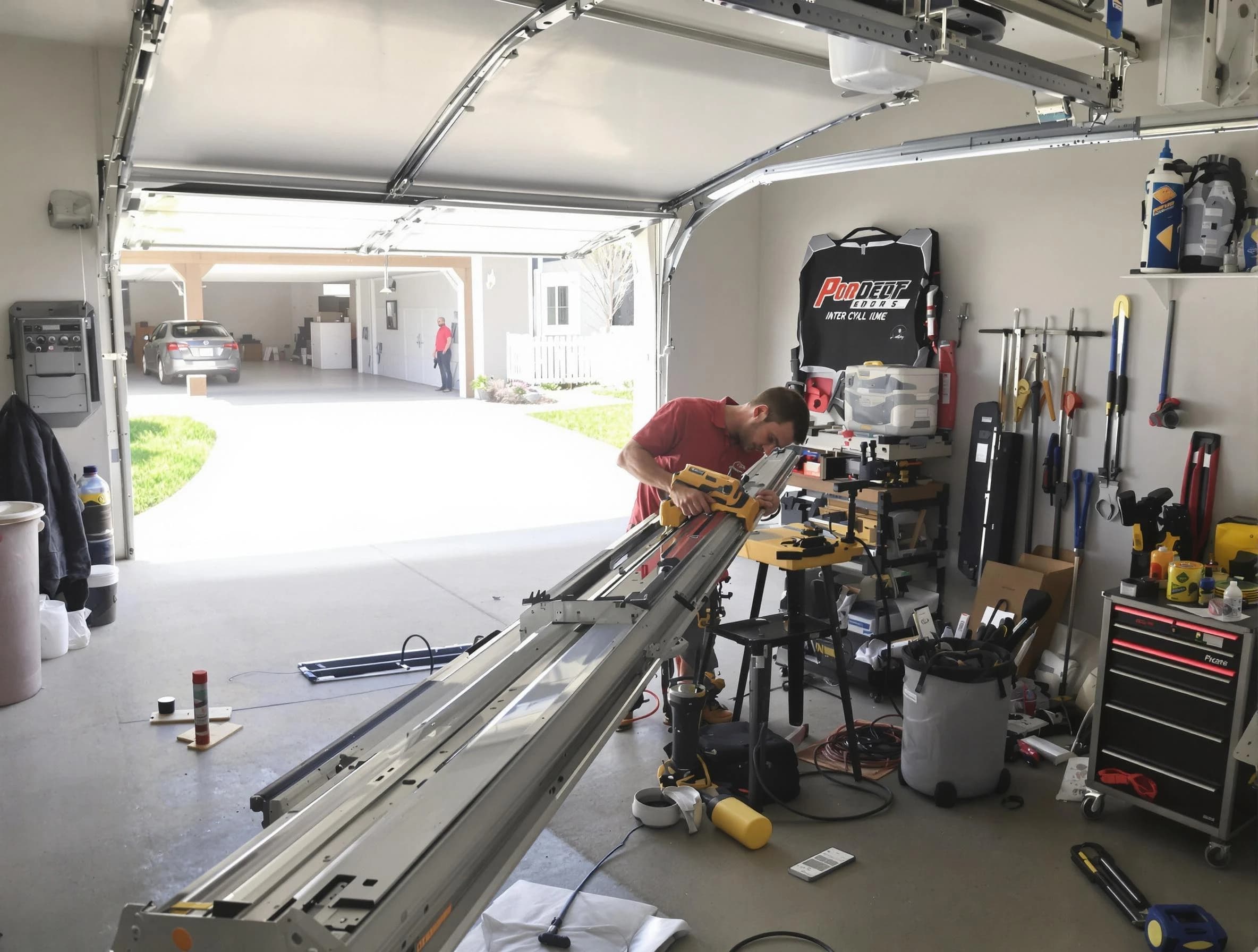 Dover Garage Door Repair expert performing track repair in Dover